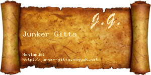 Junker Gitta névjegykártya